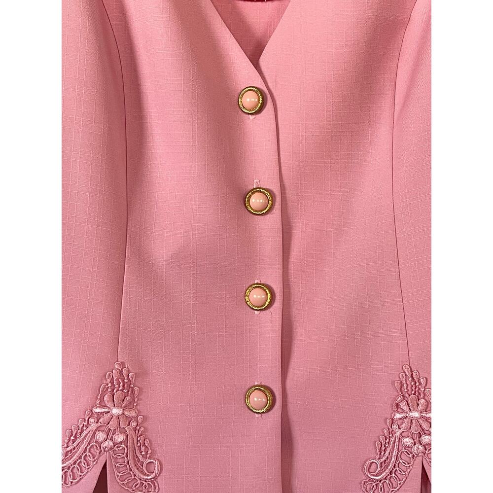 Vintage Whirlaway Frocks Pink Blazer Jacket Size 18 - Picture 7 of 7